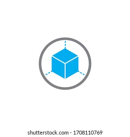 Icono relacionado con la geometría en el fondo para diseño gráfico y web. Símbolo de concepto de ilustración creativa para aplicación web o móvil.