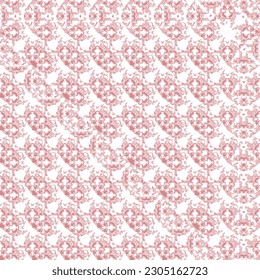 Geometry repeat pattern with texture background. Abstract damask light pink texture pattern. Geometry modern pattern with textures. 