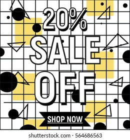 Geometry retro memphis 90s 80s poster for 50 sale