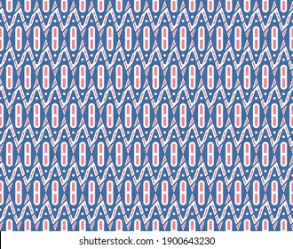 Geometry rhombus seamless Pattern. Blue pink seamless scandinavian pattern. Vector illustration