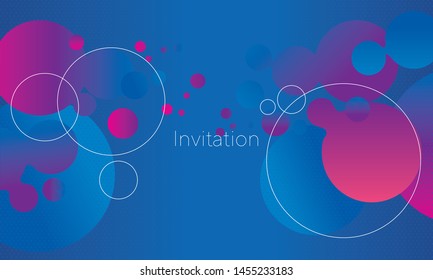 Geometry round shapes element for header, poster, post, social media. Blue wavy geometric background. Trendy gradient shapes composition. Vector illustration.
