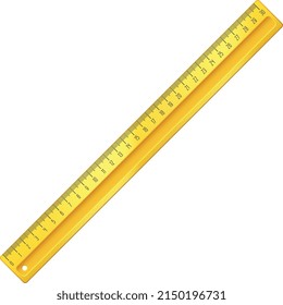 Geometry ruler. School tool. Centimeter measure instrument