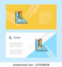 Geometry scale abstract corporate business banner template, horizontal advertising business banner.
