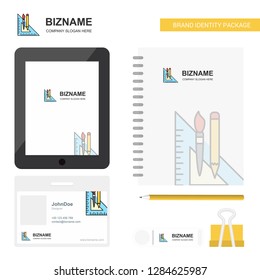 Geometry scale Business Logo, Tab App, Diary PVC Employee Card and USB Brand Stationary Package Design Vector Template