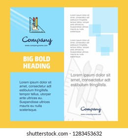 Geometry scale Company Brochure Title Page Design. Company profile, annual report, presentations, leaflet Vector Background