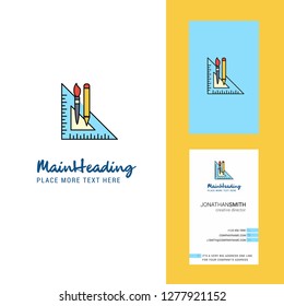 Geometry scale Creative Logo and business card. vertical Design Vector