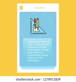 Geometry scale mobile vertical banner design design. Vector