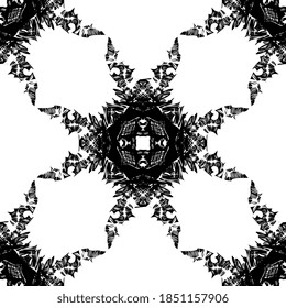Geometry seamless pattern. Abstract vintage hand drawn and path to perfection. Tattoo, yoga background, ink drawn design, print, poster, t-shirt, textile. Repeating vector illustration.