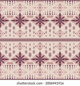 Geometrisches, nahtloses Muster, Vintage mit nacktem rosa Tonhintergrund