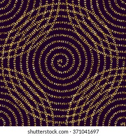 geometry seamless  pattern  with golden glitter, vector image.