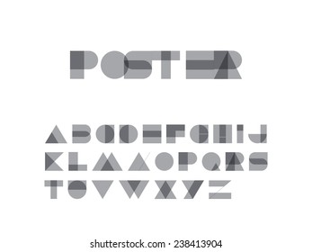 Geometry Shape form alphabet set