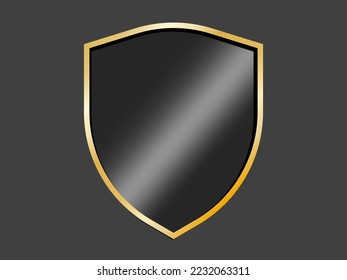 Geometría de forma dorado brillante marco rectangular brillante con fondo dorado. Línea de lujo dorado