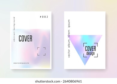 Geometry Shape. Holographic Presentation. Pastel Screen. Business Pearl Backdrop. Minimal Texture. Pink Hologram Label. Digital Concept. Blue Geometry Shape