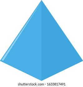 Geometry shape of triangle in blue illustration