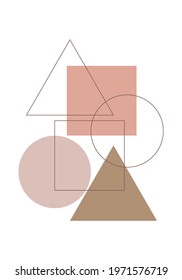 Geometry shapes. Abstract poster design. Geometric vector objects. Platonic Figures A unique set of minimalist art pieces. Modern Web Decoration, Printing, Branding, Patterns, Textures