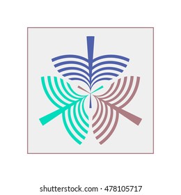 Geometry shapes flat icon in abstract style