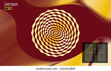 Geometry shapes and gold colored lines are very pretty.