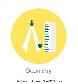Geometry and shapes icon concept