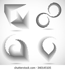 Geometry Shapes .  Lines in Abstract Form . Vector Illustration .Technology  Logo 