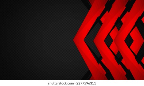 Geometry shapes red lines with black background