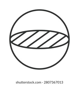 Geometry sphere and cross-section icon in line design. Geometry, sphere, 3d, shape, cross-section, mathematics, volume on white background vector. Geometry sphere and cross-section editable stroke ico