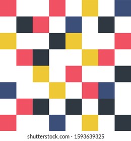 Geometry square minimalist artwork poster with simple shape and figure. Abstract vector pattern design for web banner, business presentation, branding package, fabric print, wallpaper and etc. 