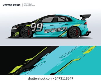 geometry stripe design for sport car wrap livery, car sticker branding