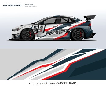 geometry stripe design for sport car wrap livery, car sticker branding