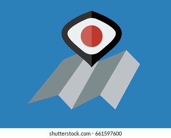 Geometry of the sushi bar on the map, icon