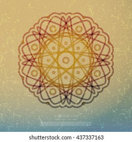 Geometry symbol. Decorative grunge background with sacred elements. Religion background. vector illustration.