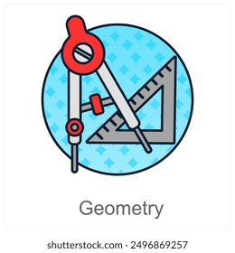 Geometry and symmetry icon concept