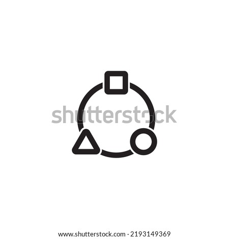 geometry synergy vector icon,illustration symbol design.