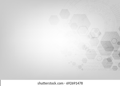 Geometry in technology concept on a gray background.