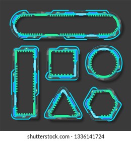 Geometry technology vector banner set.