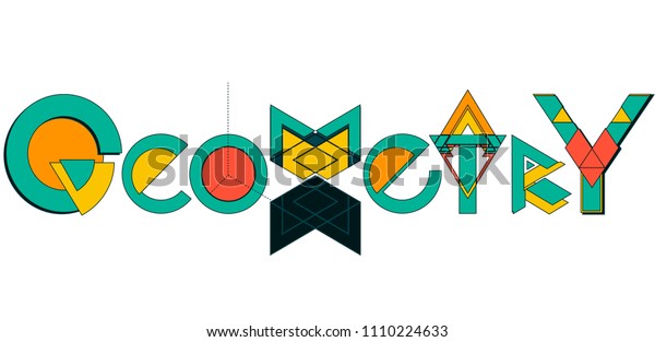 Geometry Text Geometric Tshirt Object Vector Stock Vector (Royalty Free ...