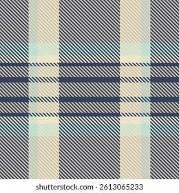 Geometry textile fabric seamless, selection vector check plaid. Up background pattern texture tartan in light and blue colors palette.
