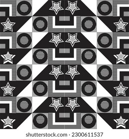 geometry textile pop culture shape Vector Artwork Black And white