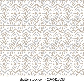 Geometry texture classic modern pattern. Beige and grey geometric repeat pattern.