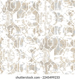 Geometry texture repeat creative modern pattern geometric grunge grey and beige white background.