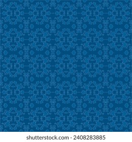 Geometry texture repeat creative modern pattern geometric grunge blue and beige white background.  Azulejos tiles patchwork. Portuguese and Spain decor.