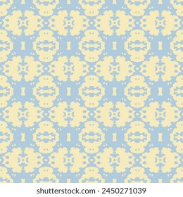 Geometry texture repeat creative modern pattern geometric grunge blue and beige white background. Patchwork tiles. Hexagon pattern
