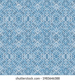 Geometry texture repeat modern pattern. Seamless pattern Blue Ornamental illustration.