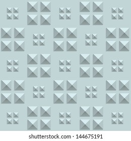 Geometry texture seamless made from metal or gypsum. Vector eps10.