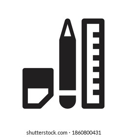 Lápiz de herramientas de geometría y icono de borrado