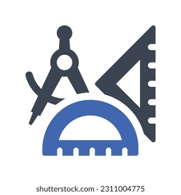 Geometry Tools icon, Vector Graphics