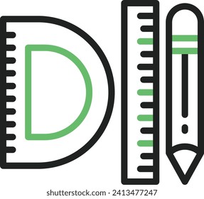 Geometry Tools icon vector image. Suitable for mobile application web application and print media.