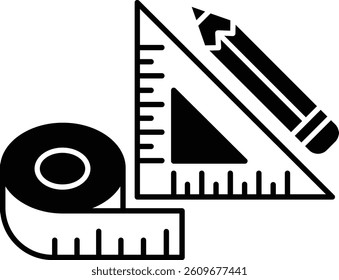   Geometry tools  illustration with isolated background 