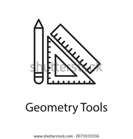 Geometry Tools  vector Outline Icon Design illustration. Construction Symbol on White background EPS 10 File