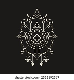 Geometry Triangle Ethnic badge for merchandise, apparel or other