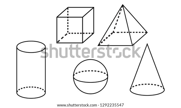 Geometrie Image Vectorielle Cube Prisme Pyramide Image Vectorielle De Stock Libre De Droits